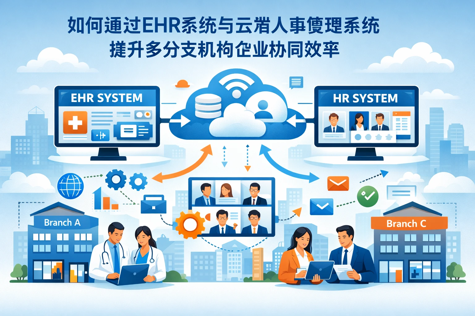 如何通过EHR系统与云端人事管理系统提升多分支机构企业协同效率