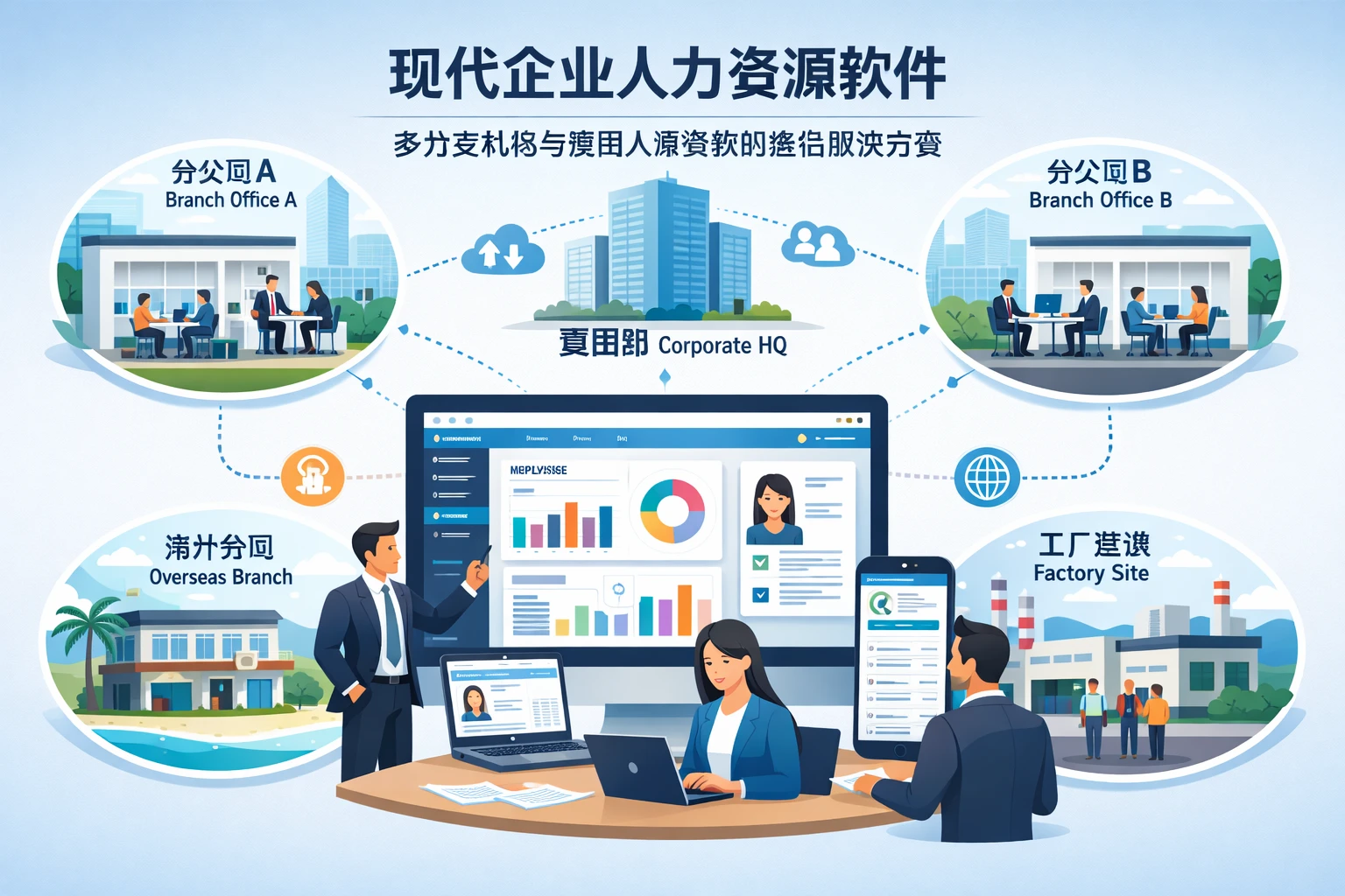 现代企业人力资源软件:多分支机构与集团人事系统的整合解决方案