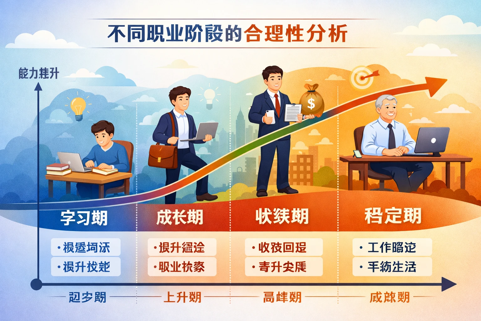不同职业阶段的合理性分析