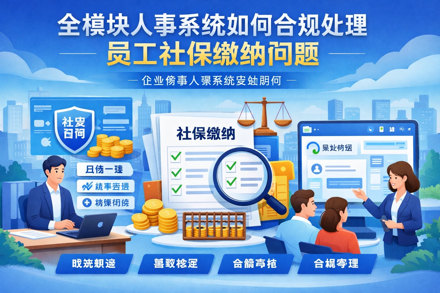 全模块人事系统如何合规处理员工社保缴纳问题 - 企业微信人事系统实战指南