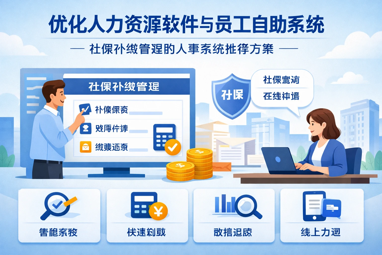 优化人力资源软件与员工自助系统：社保补缴管理的人事系统推荐方案