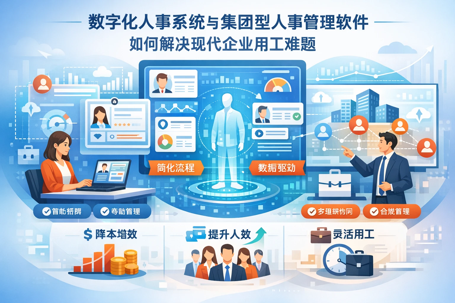 数字化人事系统与集团型人事管理软件如何解决现代企业用工难题