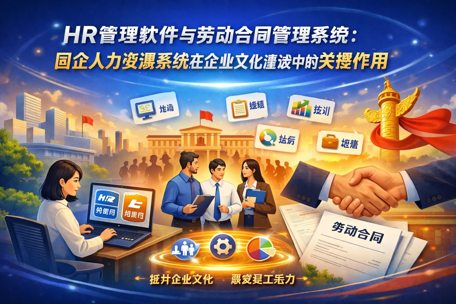 HR管理软件与劳动合同管理系统：国企人力资源系统在企业文化建设中的关键作用
