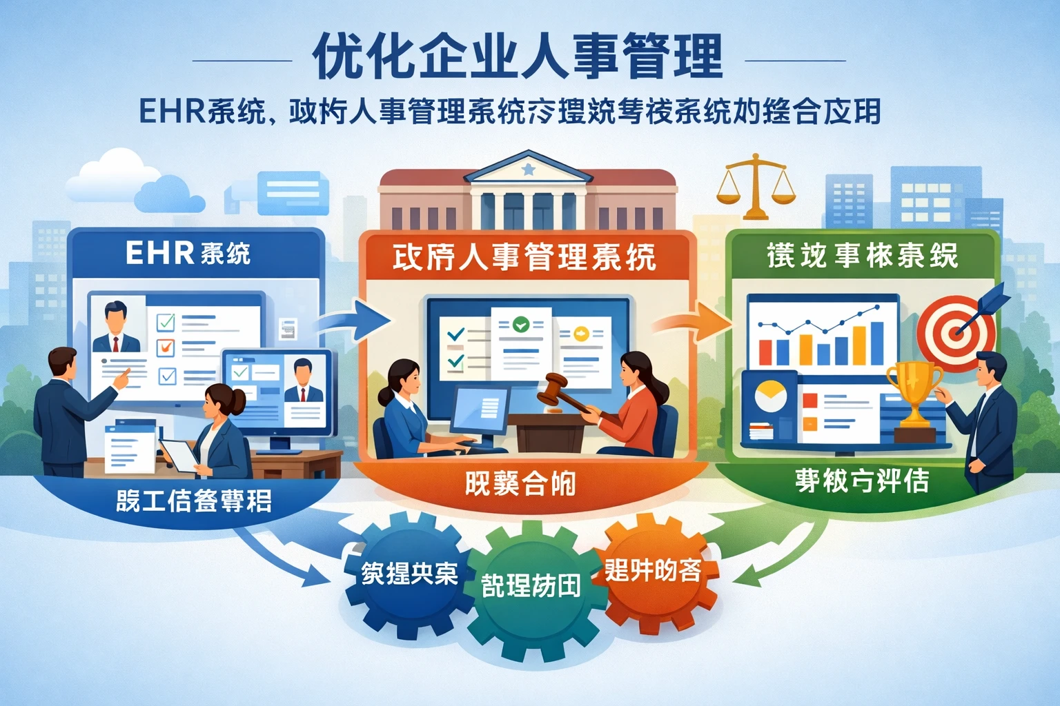 优化企业人事管理：EHR系统、政府人事管理系统与绩效考核系统的整合应用
