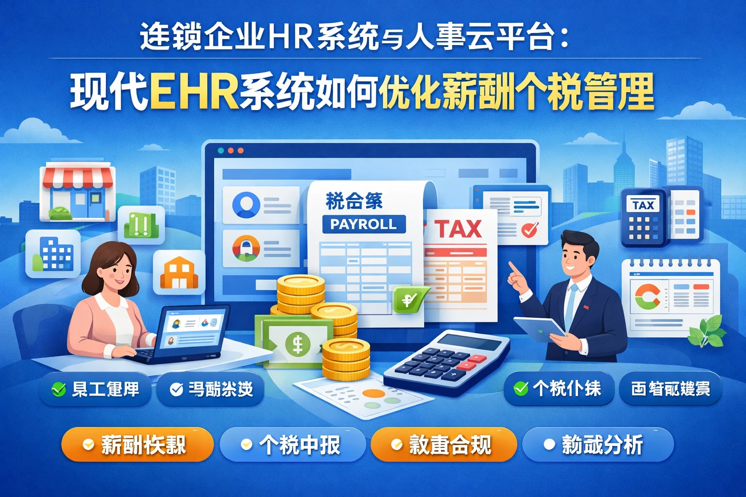 连锁企业HR系统与人事云平台：现代EHR系统如何优化薪酬个税管理
