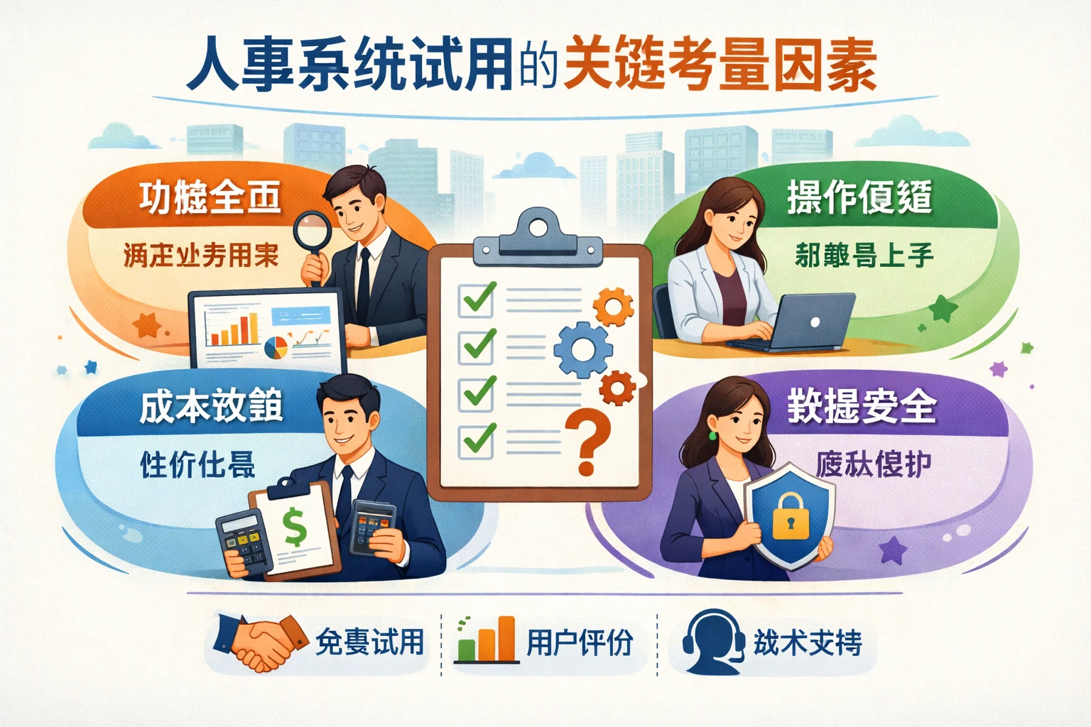 人事系统试用的关键考量因素