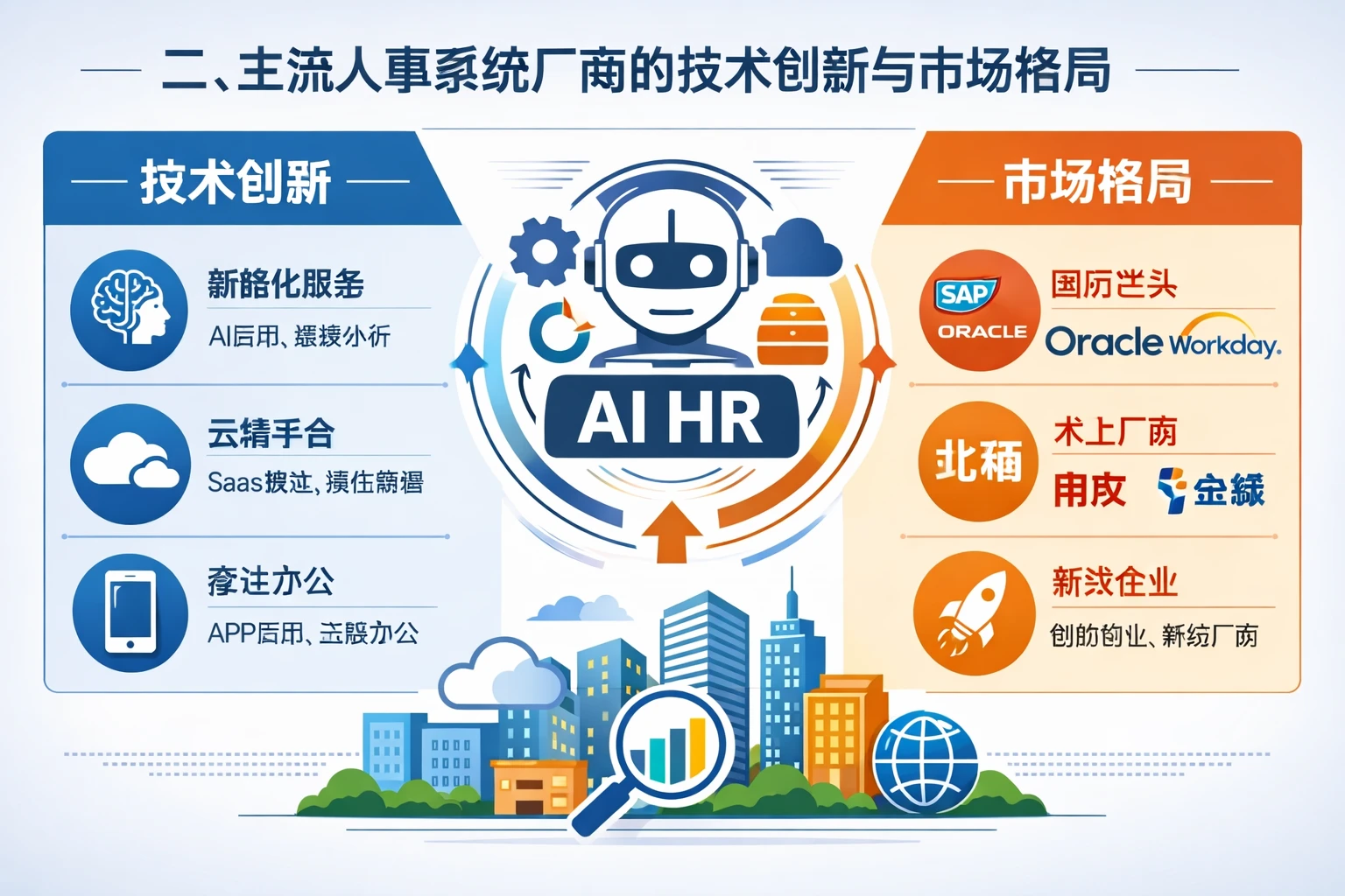 二、主流人事系统厂商的技术创新与市场格局