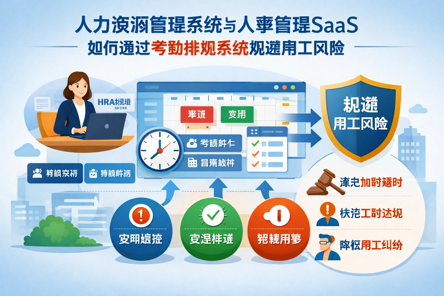 人力资源管理系统与人事管理SaaS如何通过考勤排班系统规避用工风险