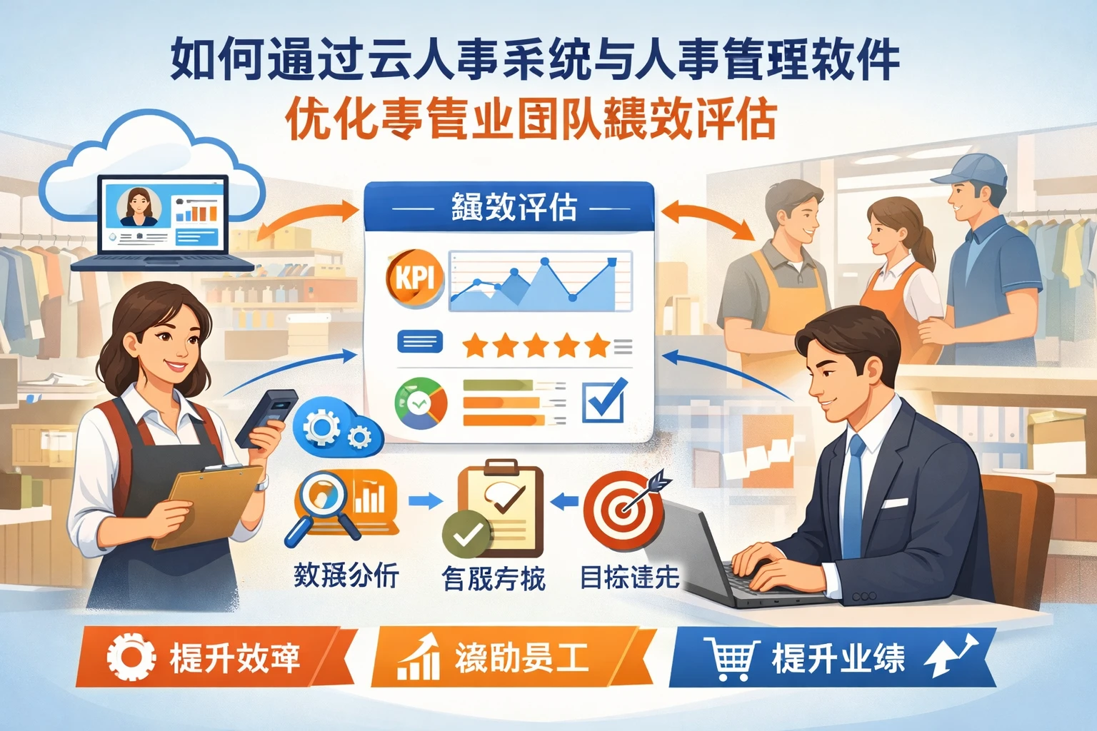 如何通过云人事系统与人事管理软件优化零售业团队绩效评估