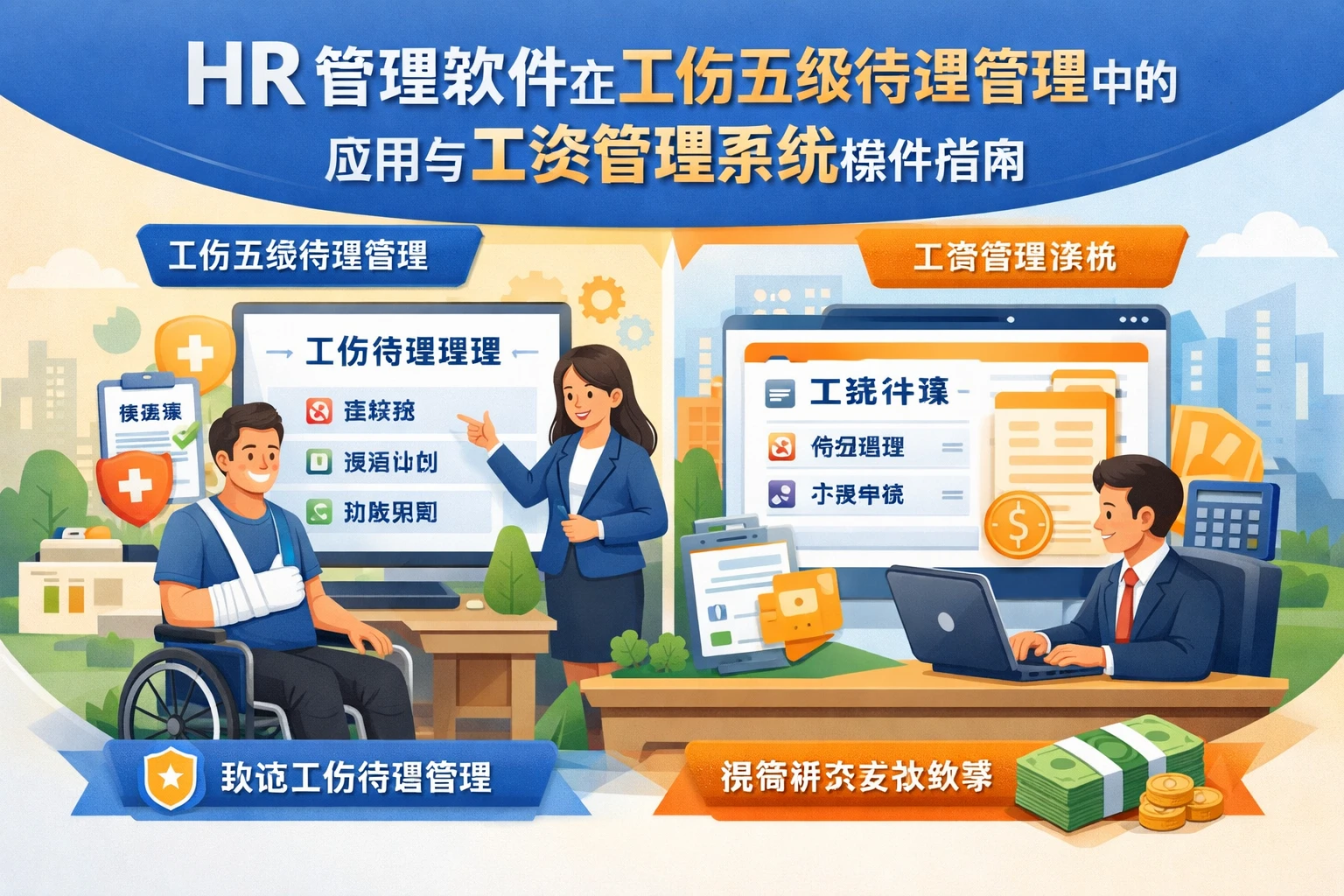 HR管理软件在工伤五级待遇管理中的应用与工资管理系统操作指南