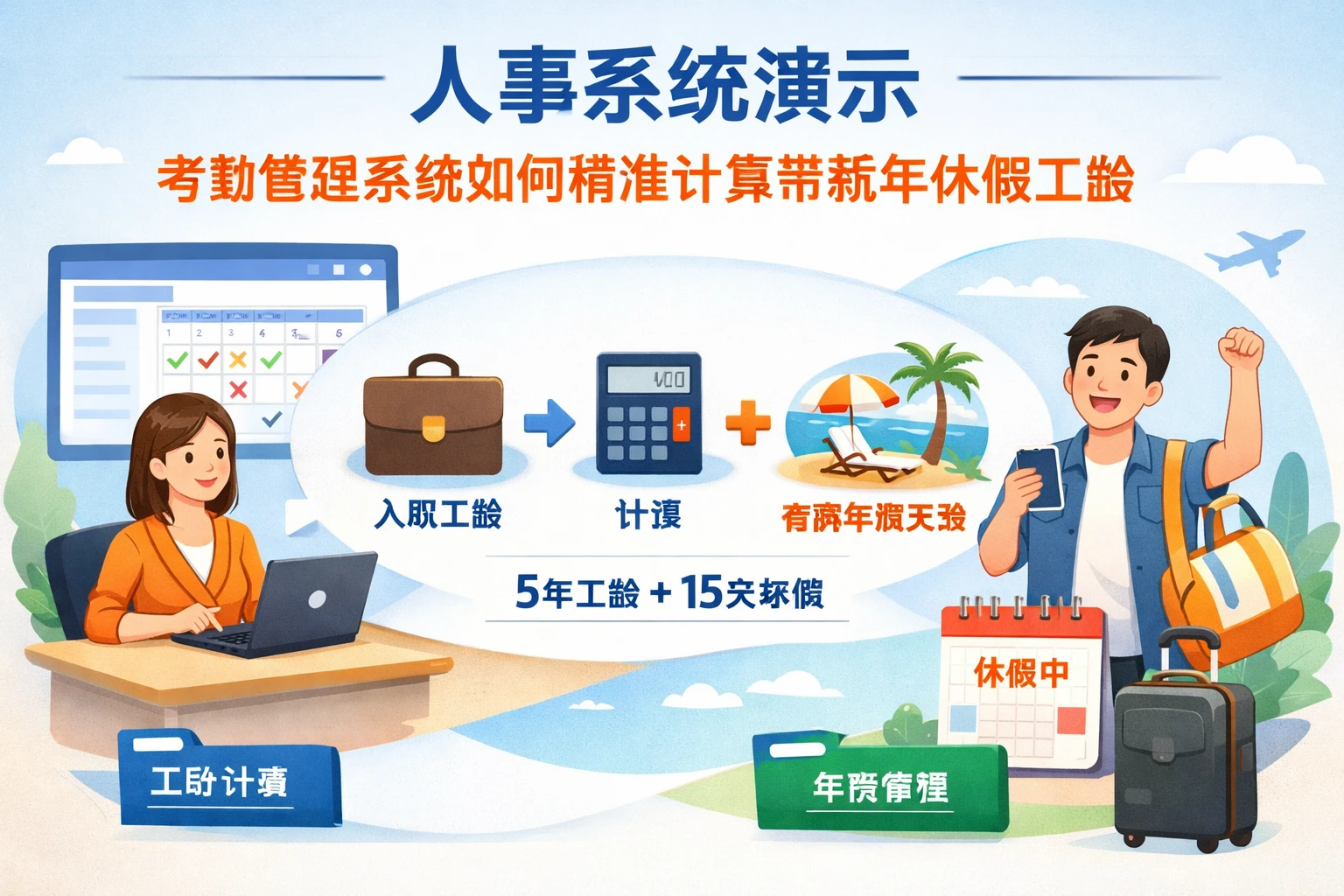 人事系统演示:考勤管理系统如何精准计算带薪年休假工龄