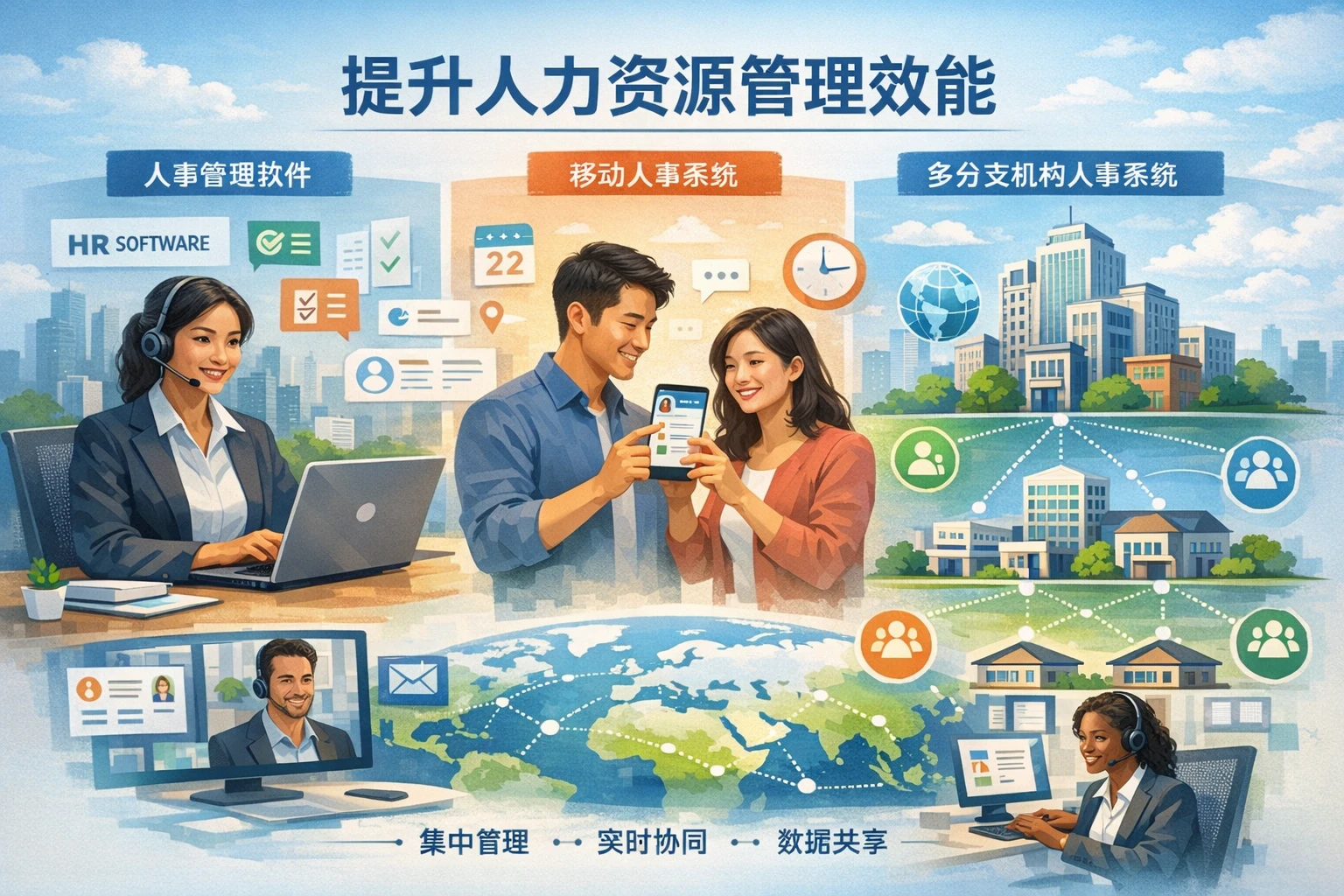 现代企业如何通过人事管理软件、移动人事系统与多分支机构人事系统提升人力资源管理效能