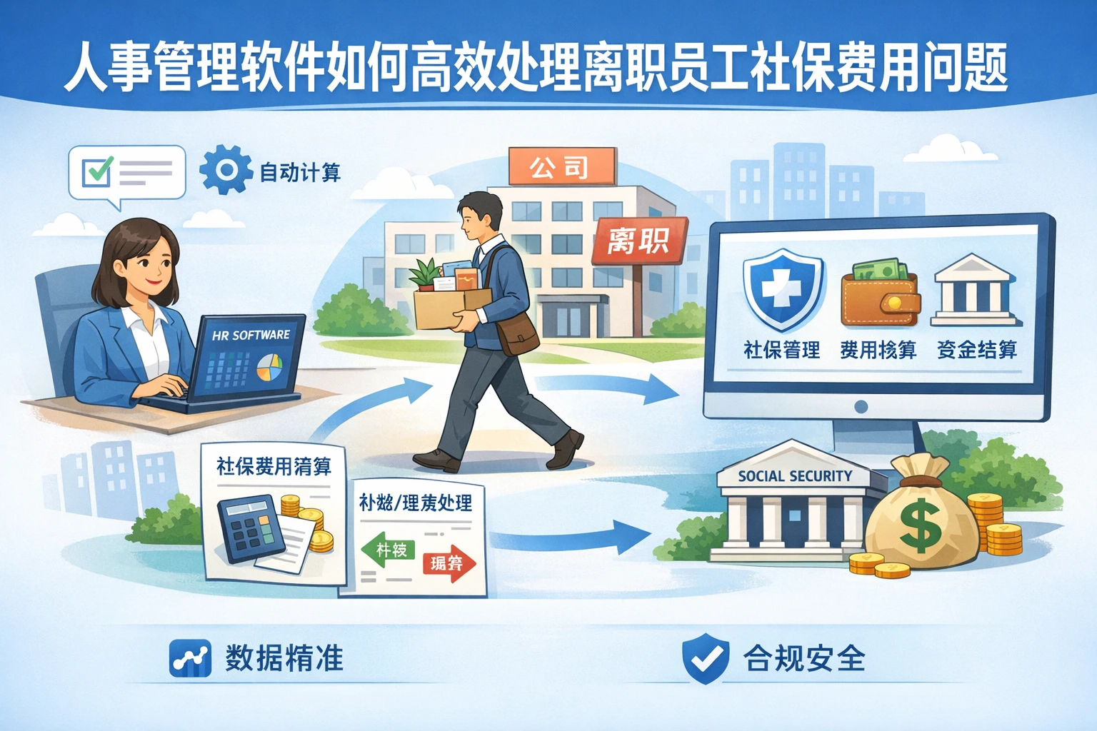 人事管理软件如何高效处理离职员工社保费用问题