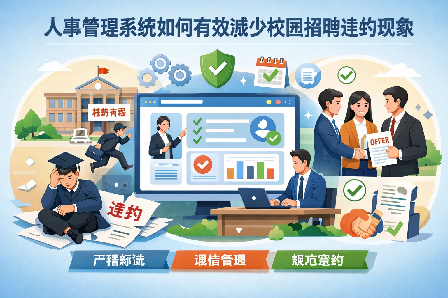 人事管理系统如何有效减少校园招聘违约现象