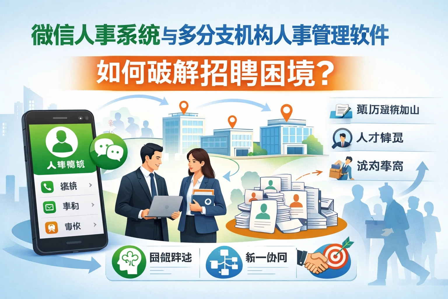 微信人事系统与多分支机构人事管理软件如何破解招聘困境