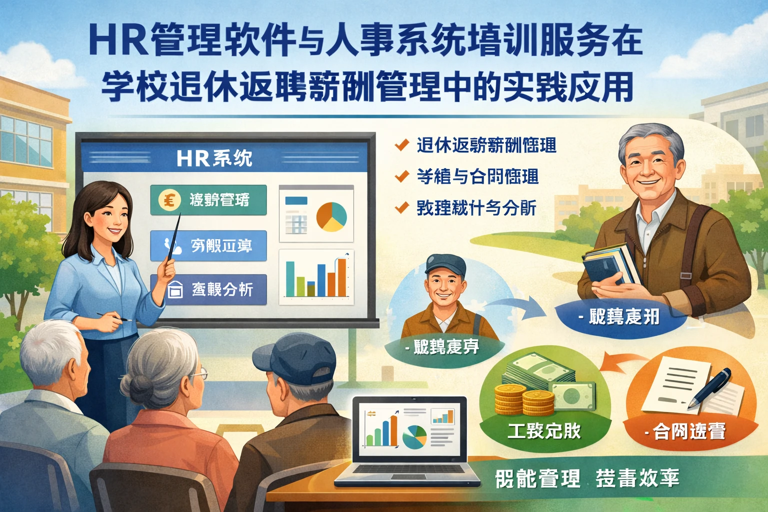 HR管理软件与人事系统培训服务在学校退休返聘薪酬管理中的实践应用