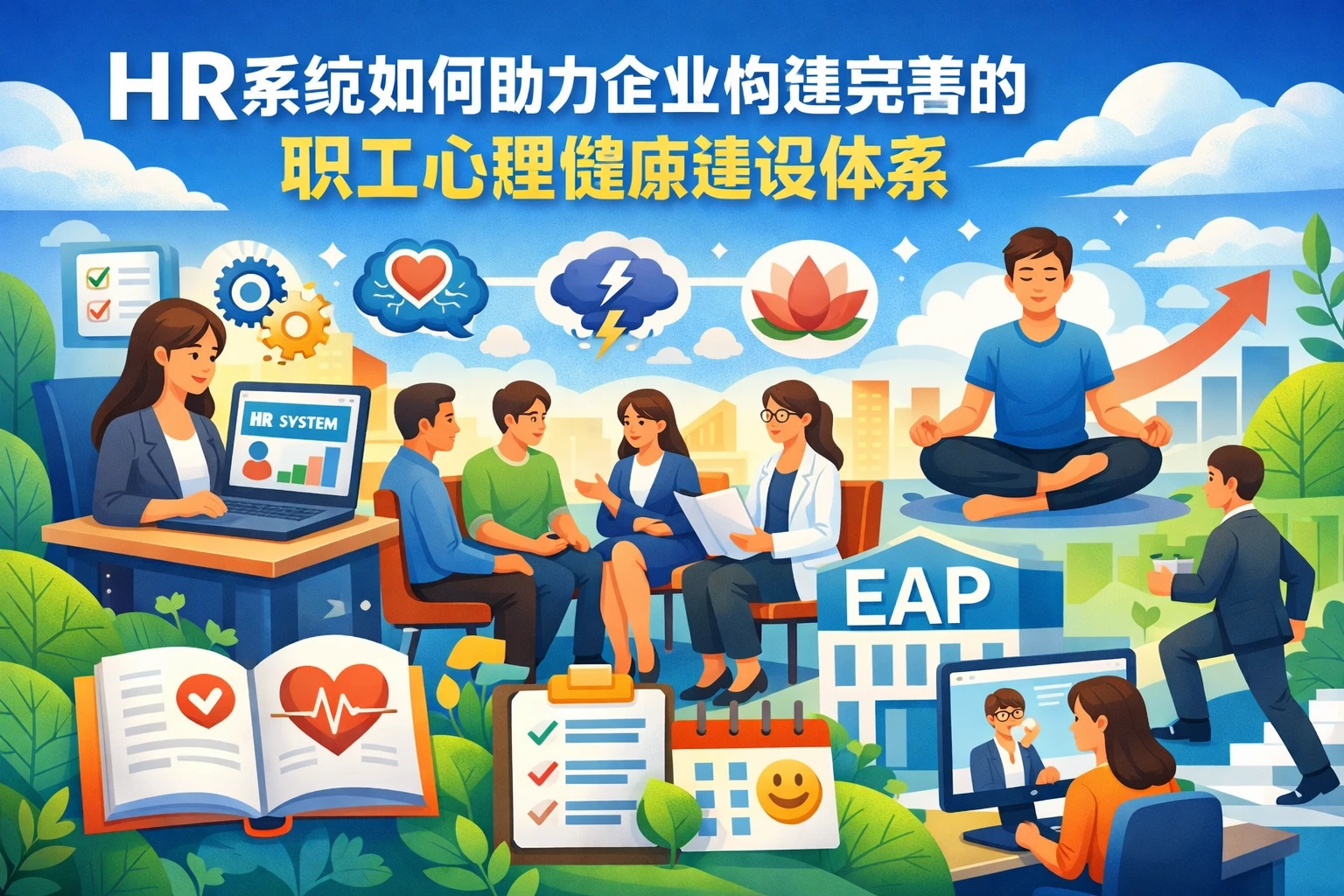 HR系统如何助力企业构建完善的职工心理健康建设体系