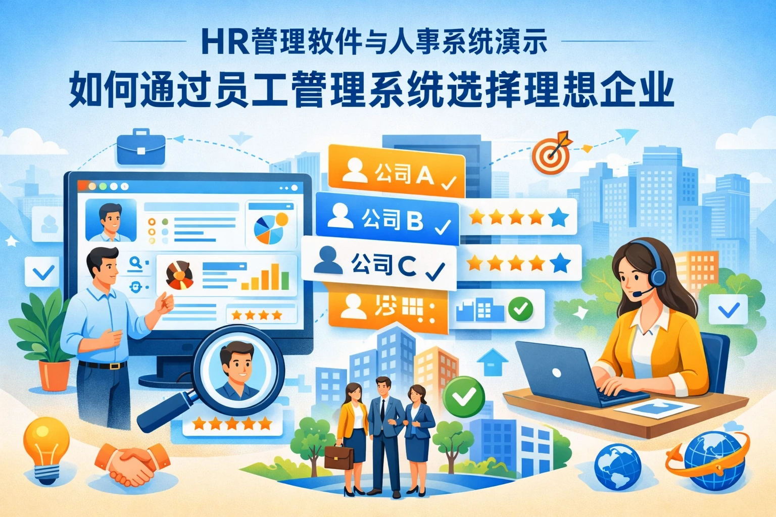 HR管理软件与人事系统演示：如何通过员工管理系统选择理想企业