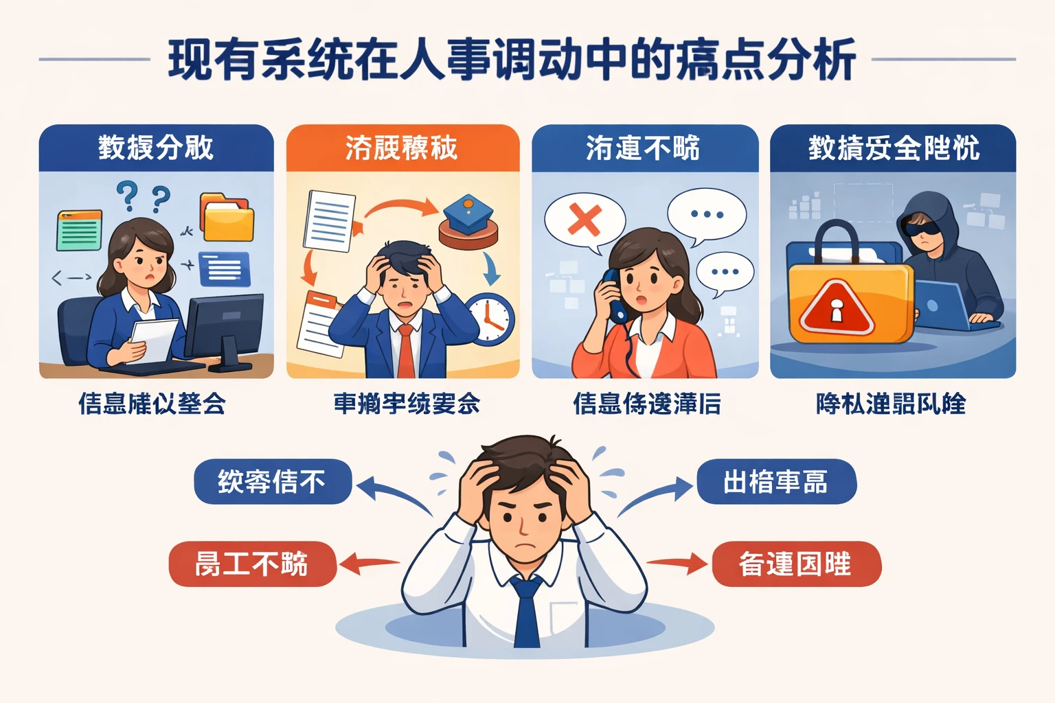 现有系统在人事调动中的痛点分析