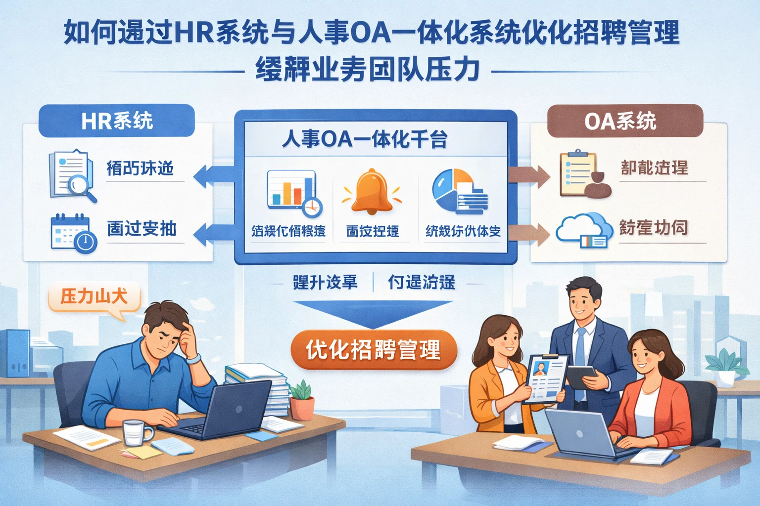 如何通过HR系统与人事OA一体化系统优化招聘管理，缓解业务团队压力