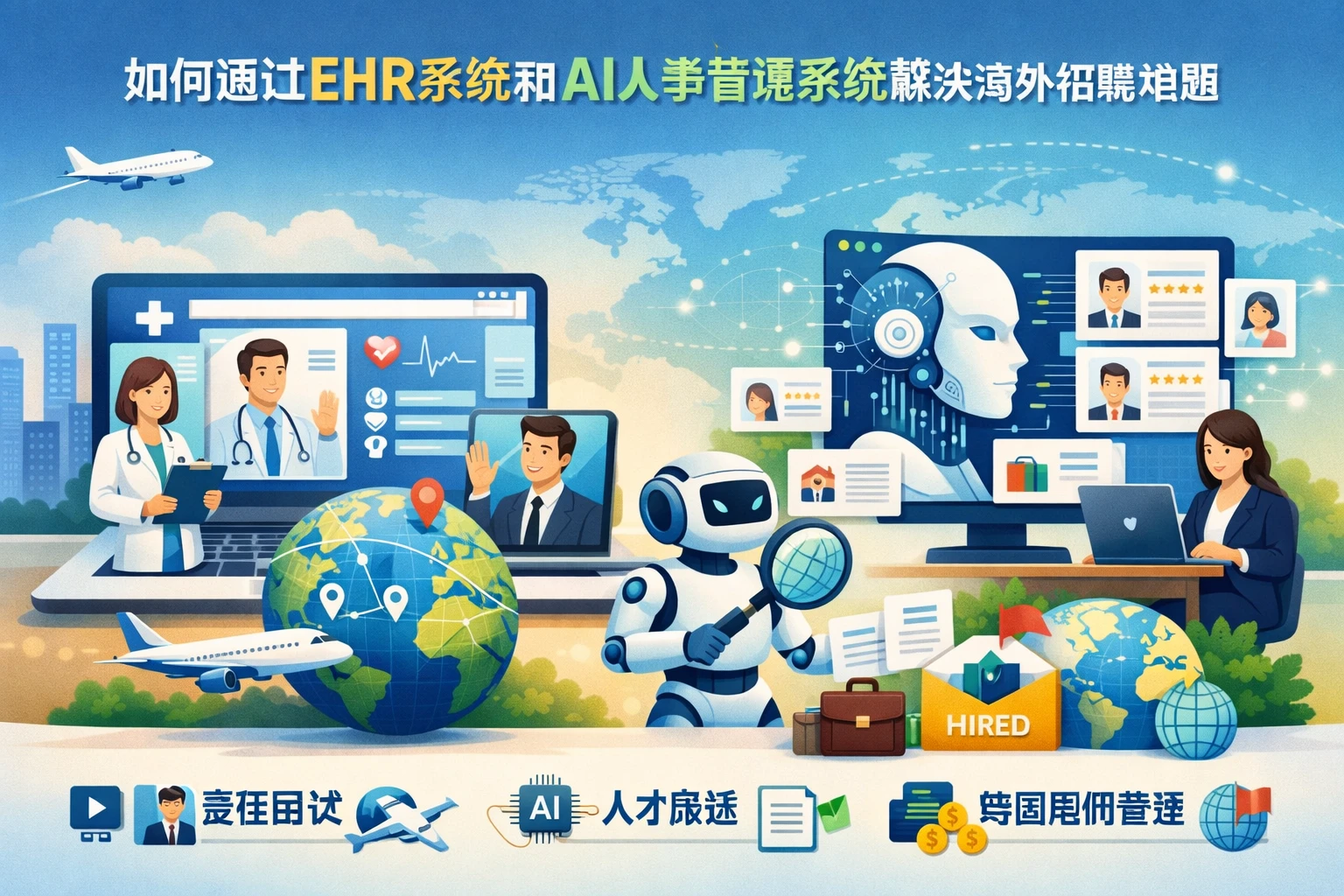 如何通过EHR系统和AI人事管理系统解决海外招聘难题