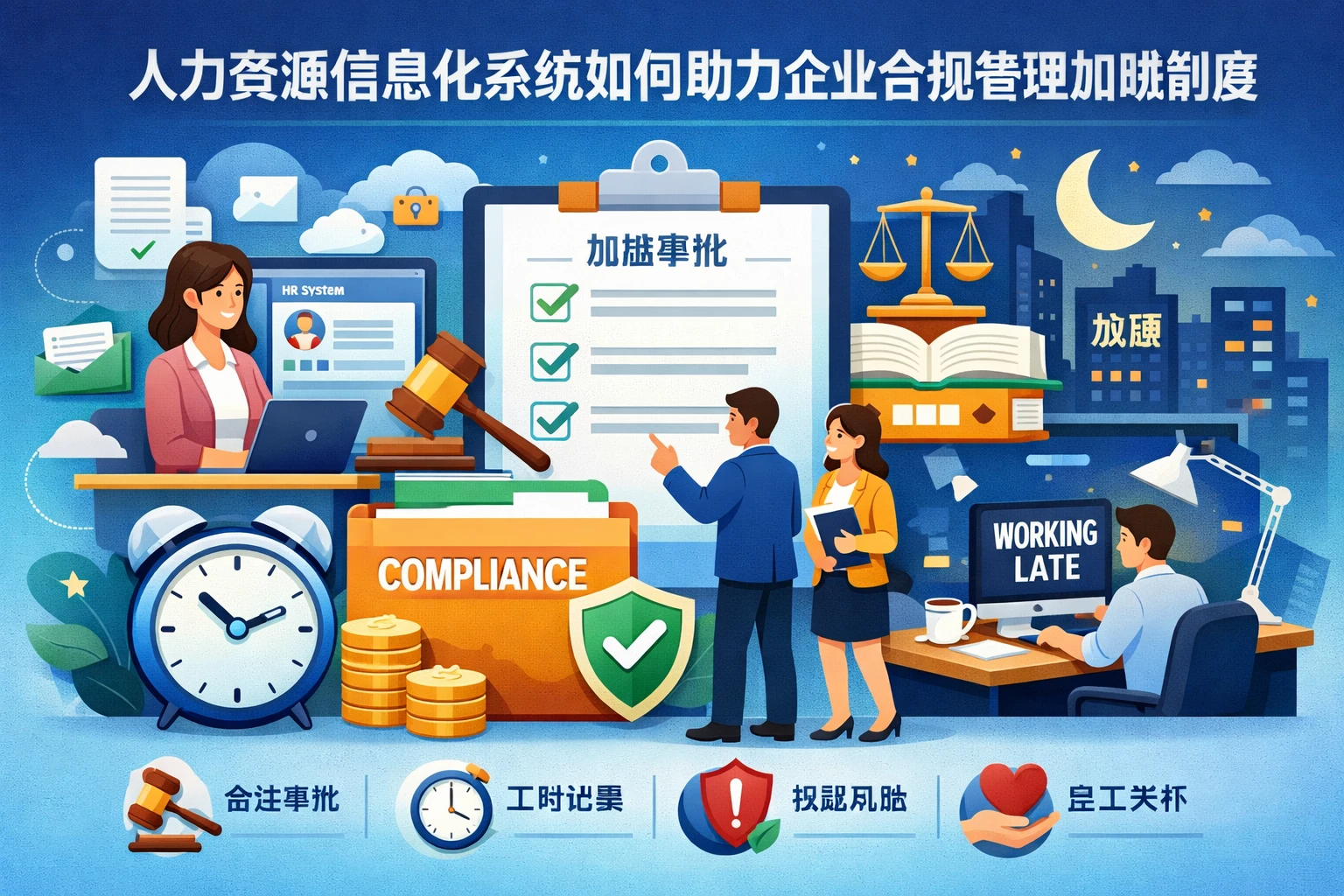人力资源信息化系统如何助力企业合规管理加班制度