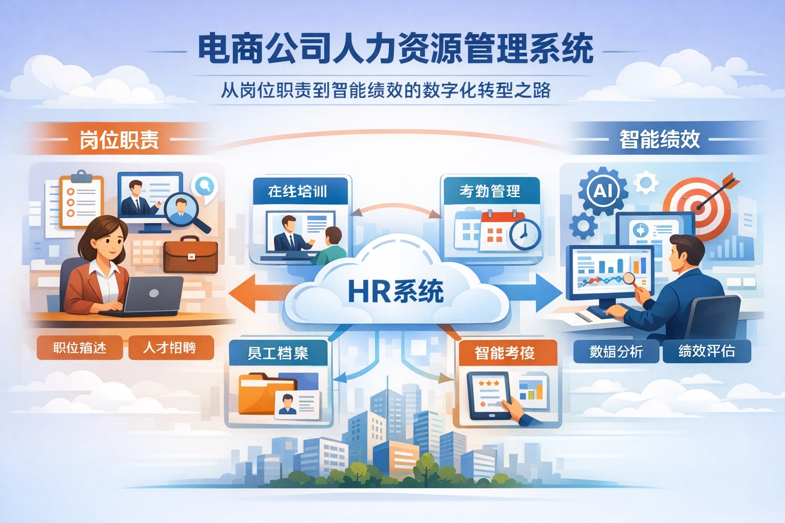 电商公司人力资源管理系统：从岗位职责到智能绩效的数字化转型之路