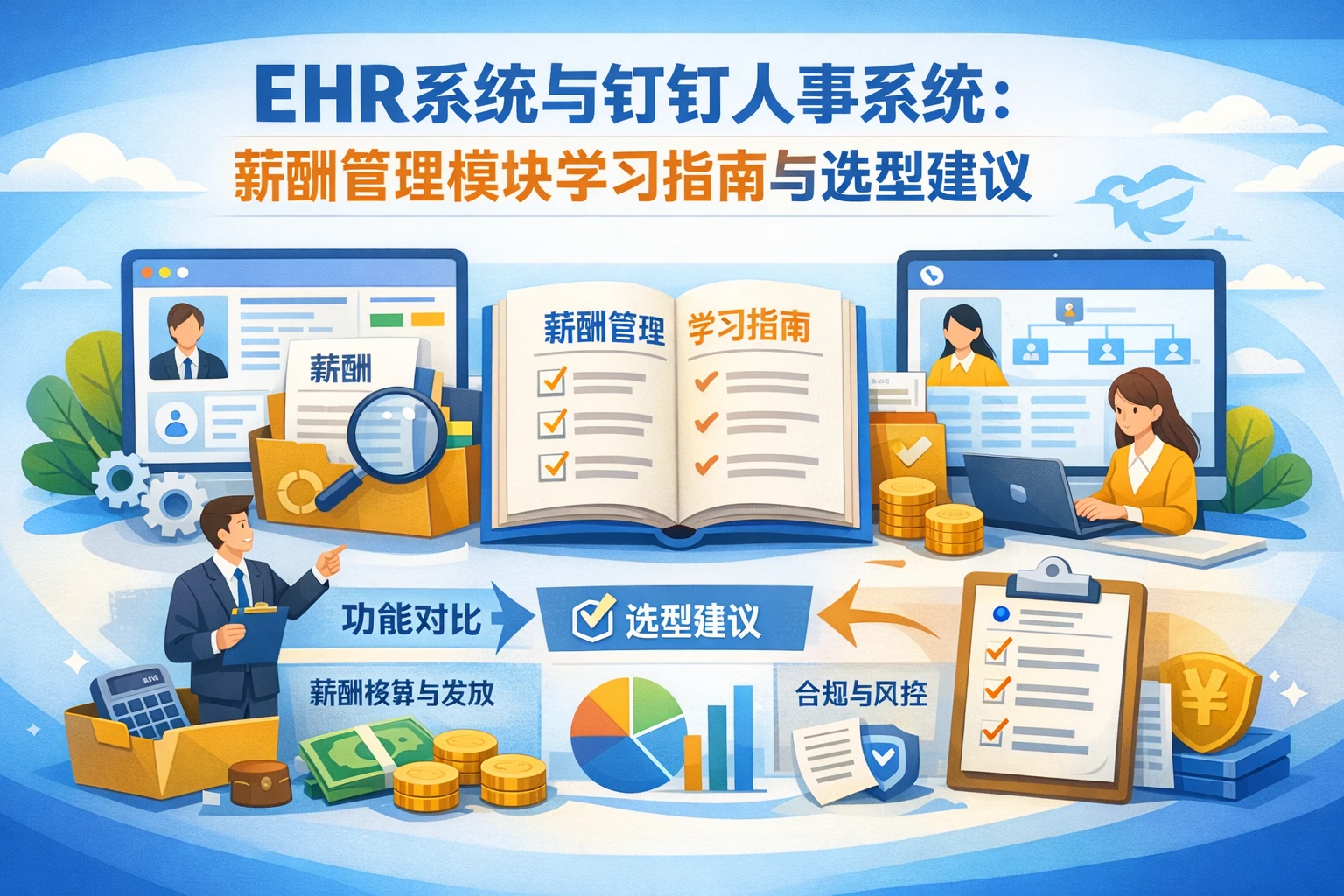 ehr系统与钉钉人事系统：薪酬管理模块学习指南与选型建议