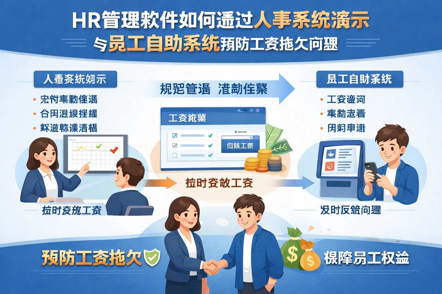 HR管理软件如何通过人事系统演示与员工自助系统预防工资拖欠问题