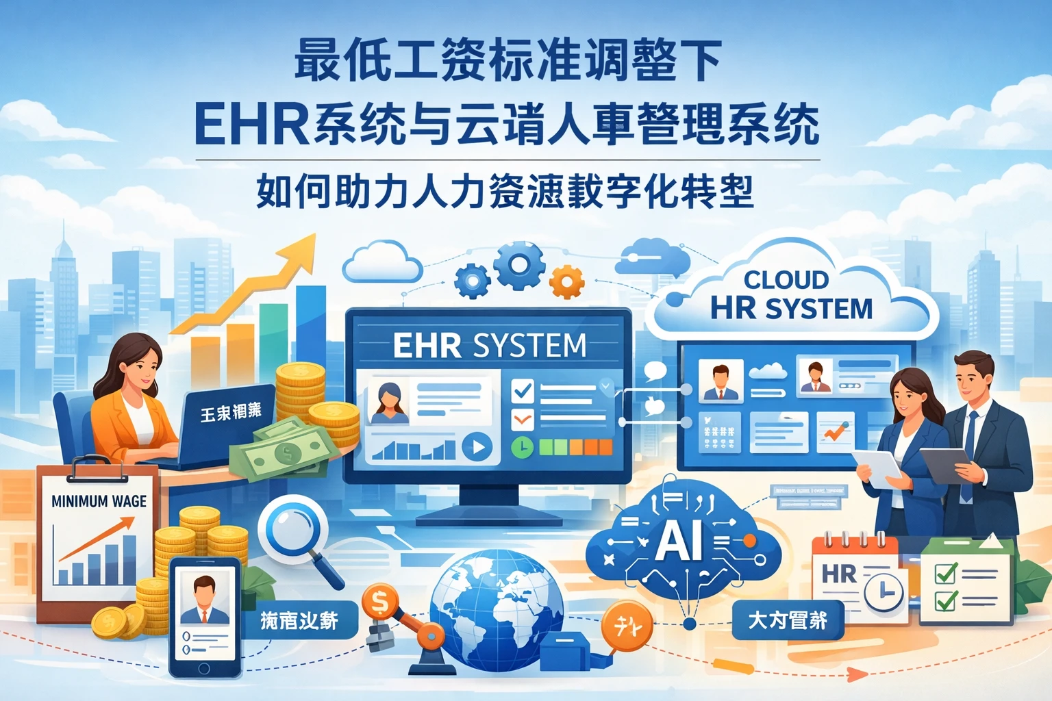 最低工资标准调整下，EHR系统与云端人事管理系统如何助力人力资源数字化转型