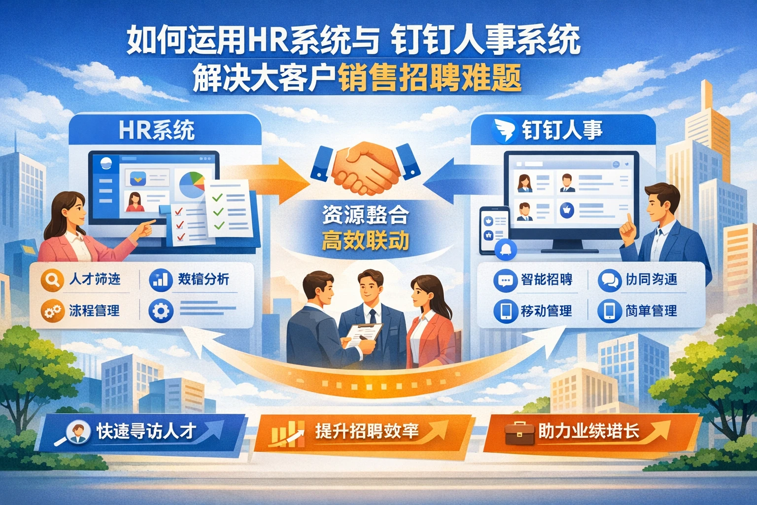 如何运用HR系统与钉钉人事系统解决大客户销售招聘难题