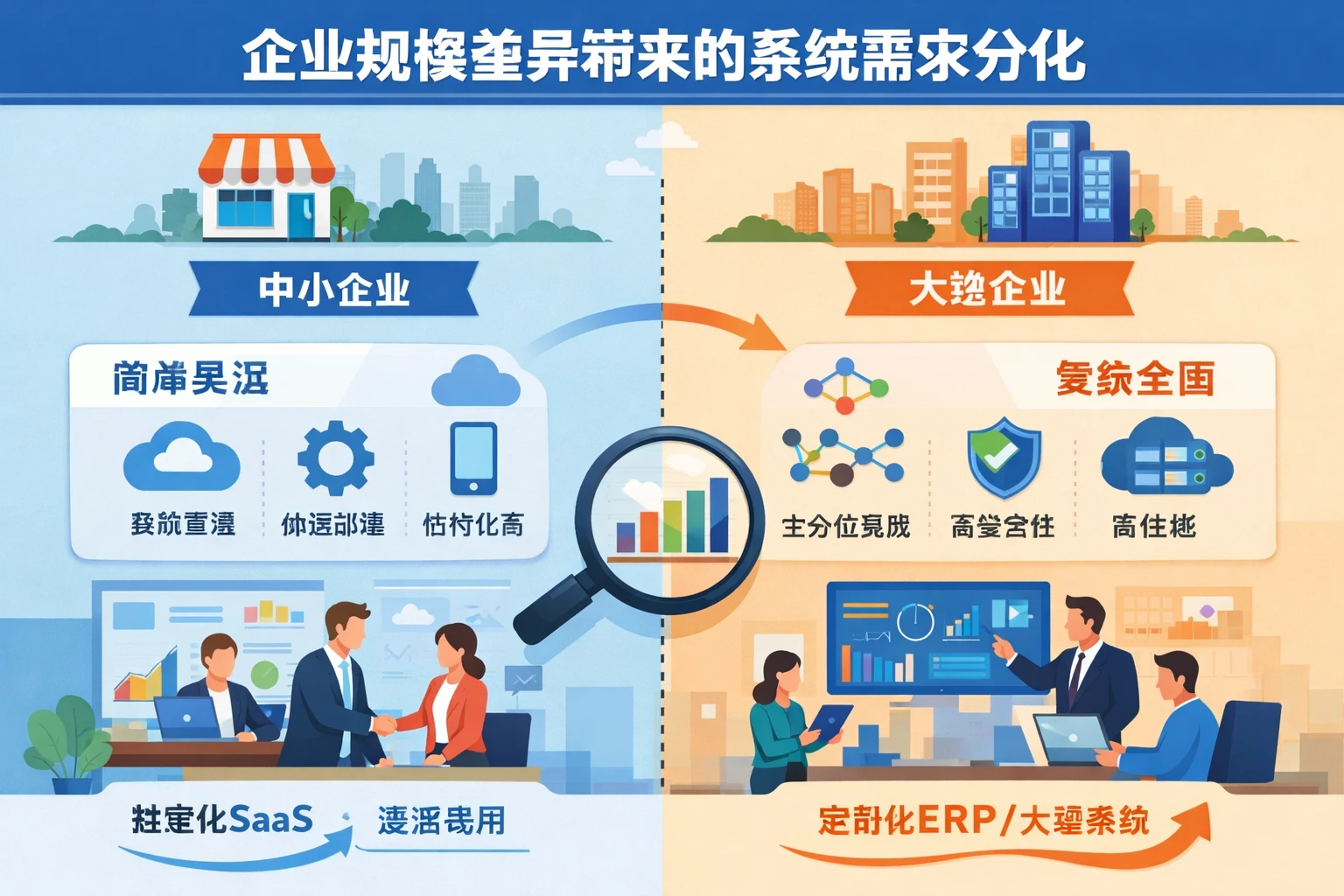 企业规模差异带来的系统需求分化