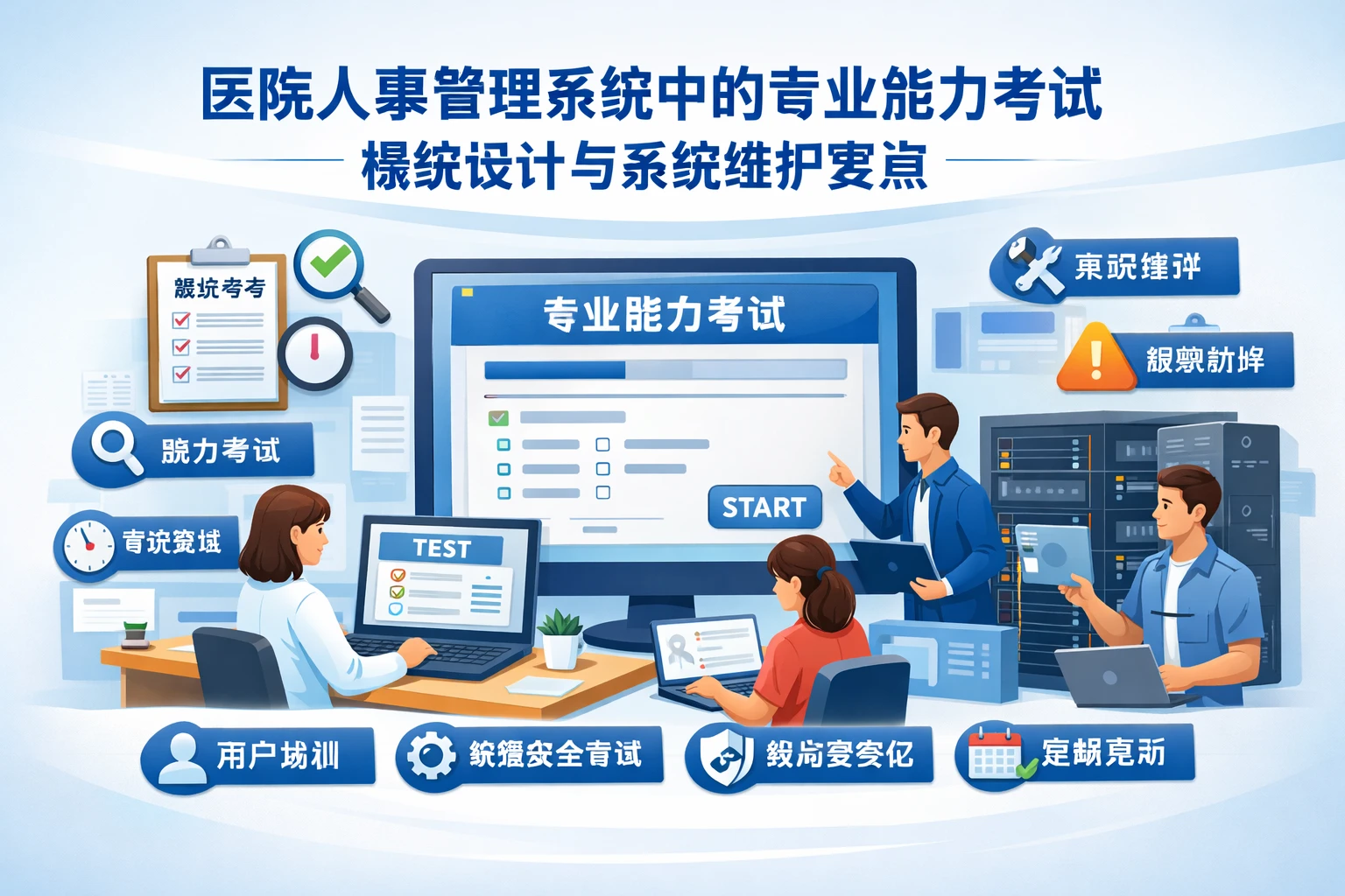 医院人事管理系统中的专业能力考试模块设计与系统维护要点
