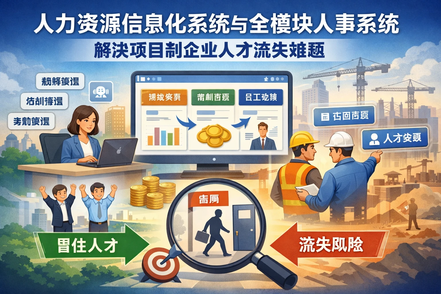 人力资源信息化系统与全模块人事系统:解决项目制企业人才流失难题