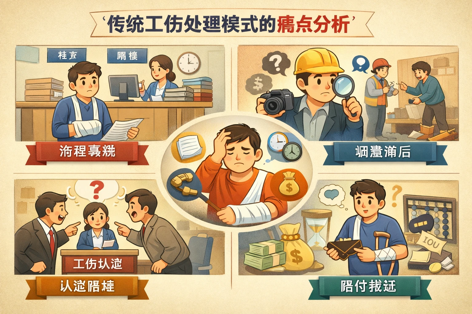 传统工伤处理模式的痛点分析