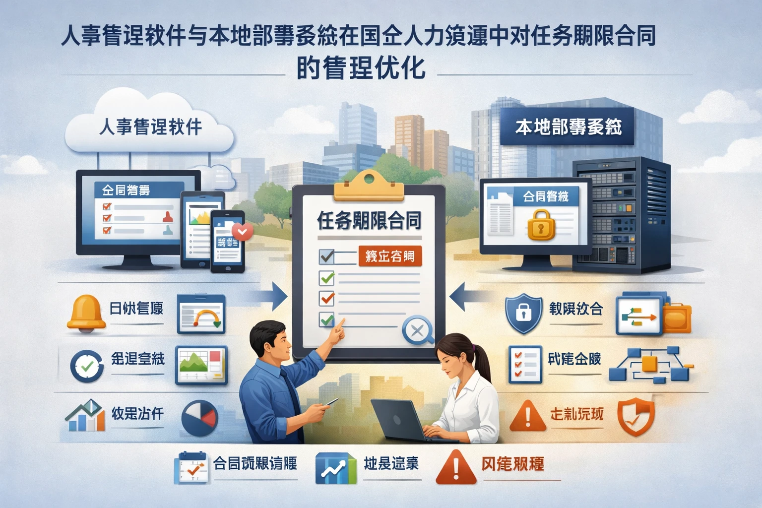 人事管理软件与本地部署系统在国企人力资源中对任务期限合同的管理优化