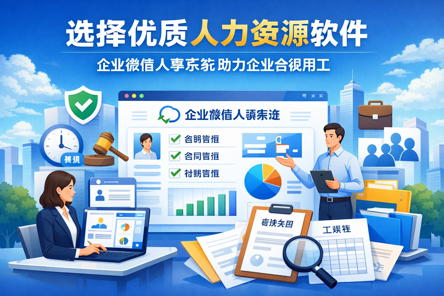 选择优质人力资源软件：企业微信人事系统助力企业合规用工