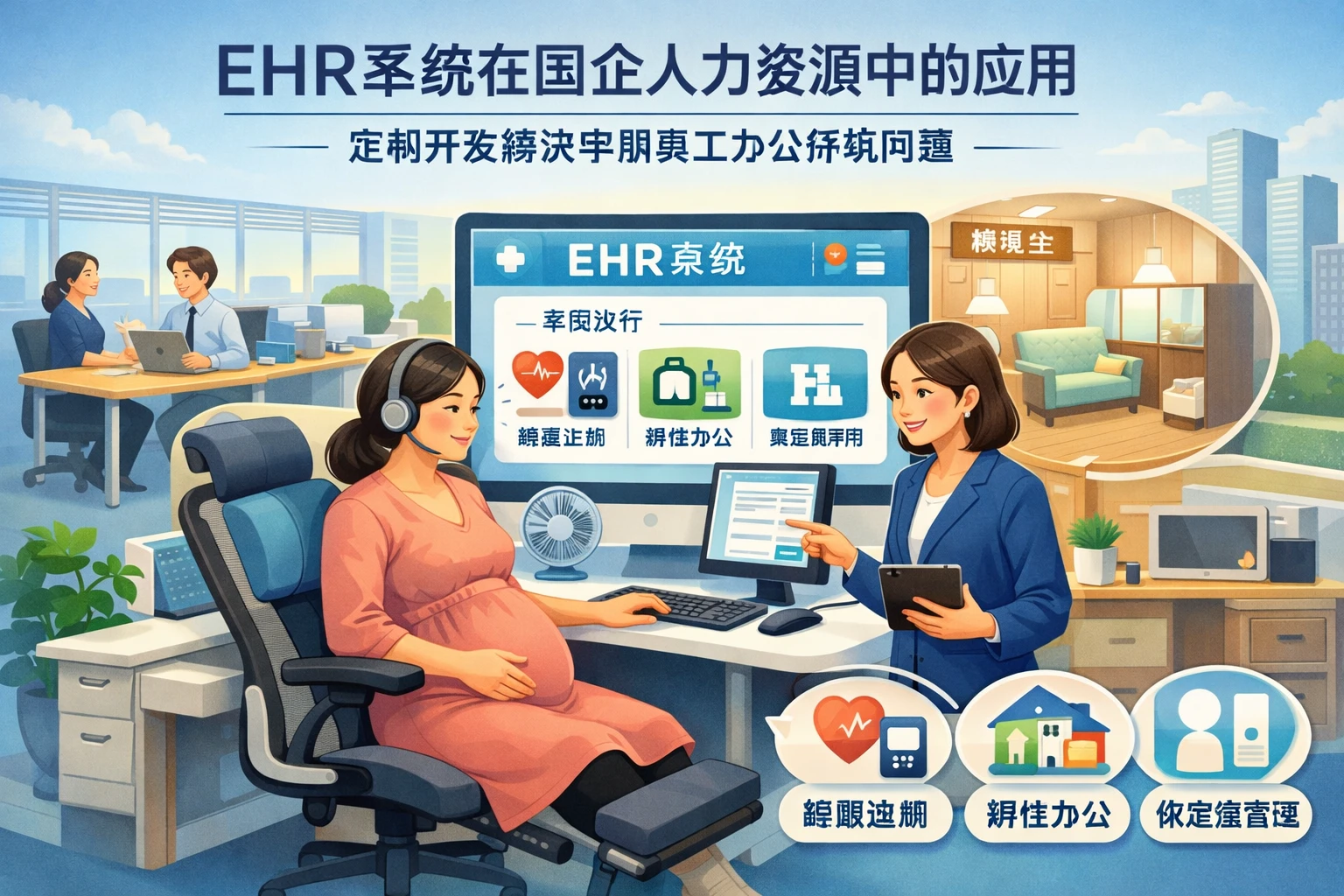 EHR系统在国企人力资源中的应用：定制开发解决孕期员工办公环境问题