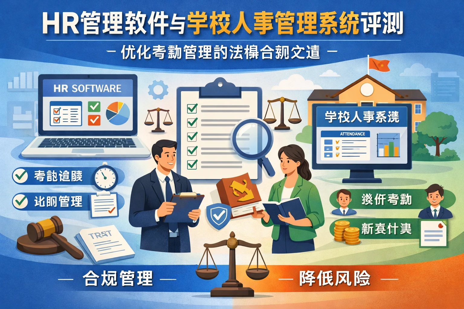 HR管理软件与学校人事管理系统评测:优化考勤管理的法律合规之道