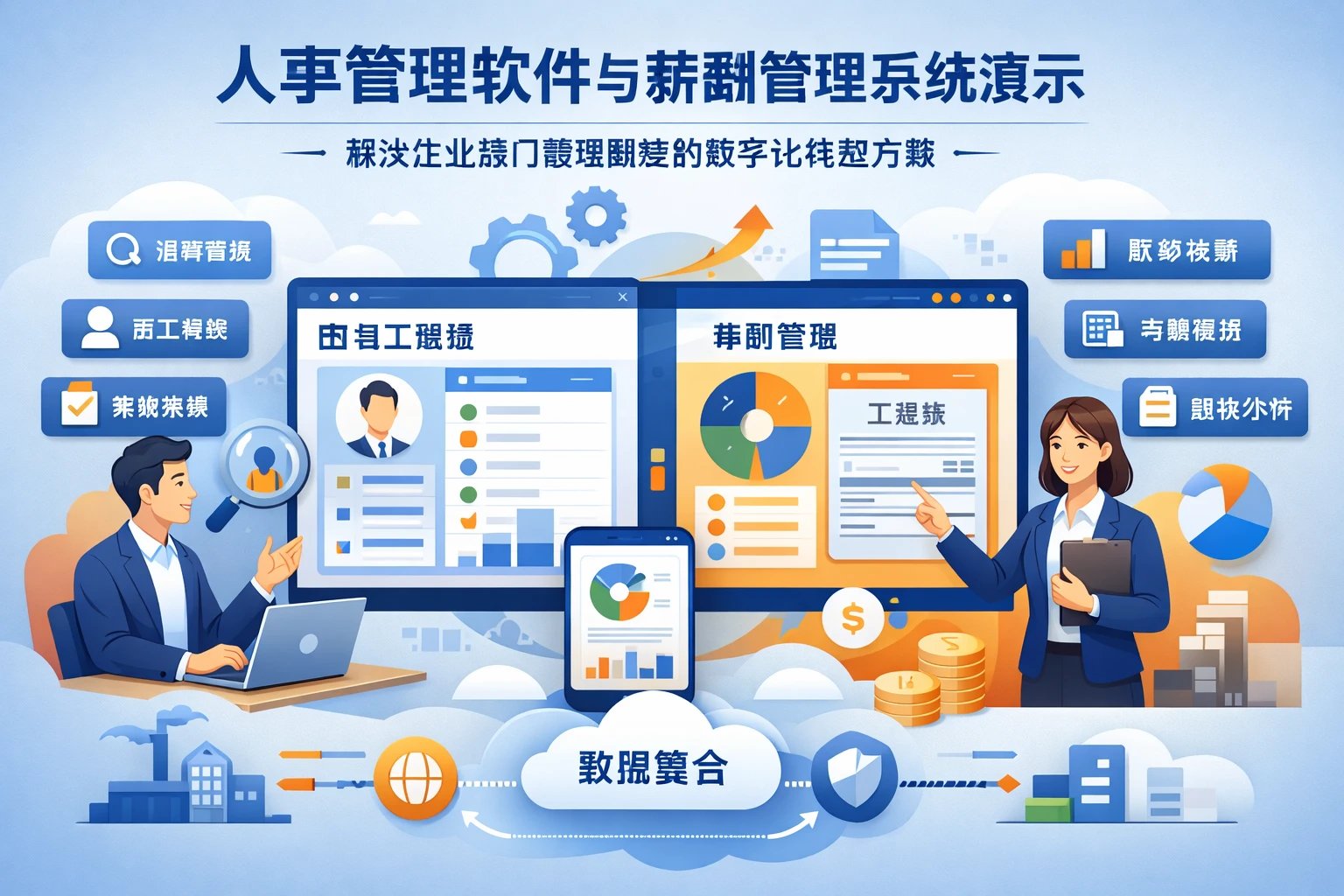 人事管理软件与薪酬管理系统演示：解决企业部门管理困境的数字化转型方案