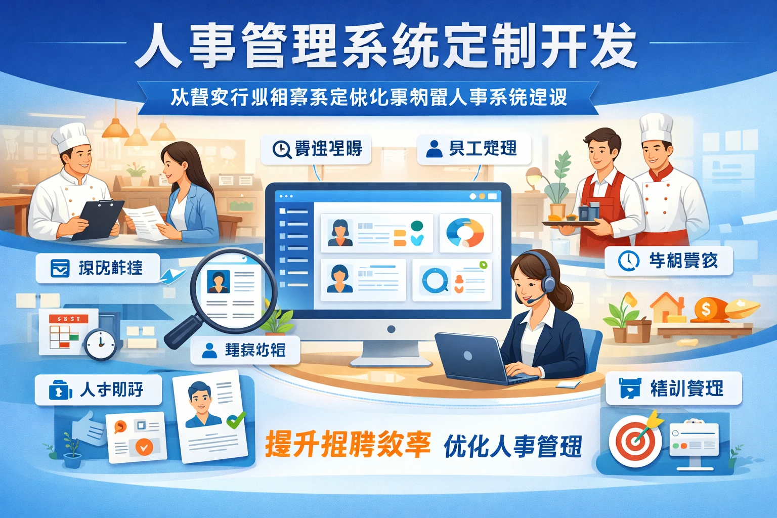 人事管理系统定制开发：从餐饮行业招聘流程优化案例看人事系统建设