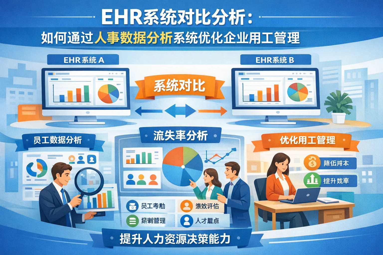 EHR系统对比分析：如何通过人事数据分析系统优化企业用工管理