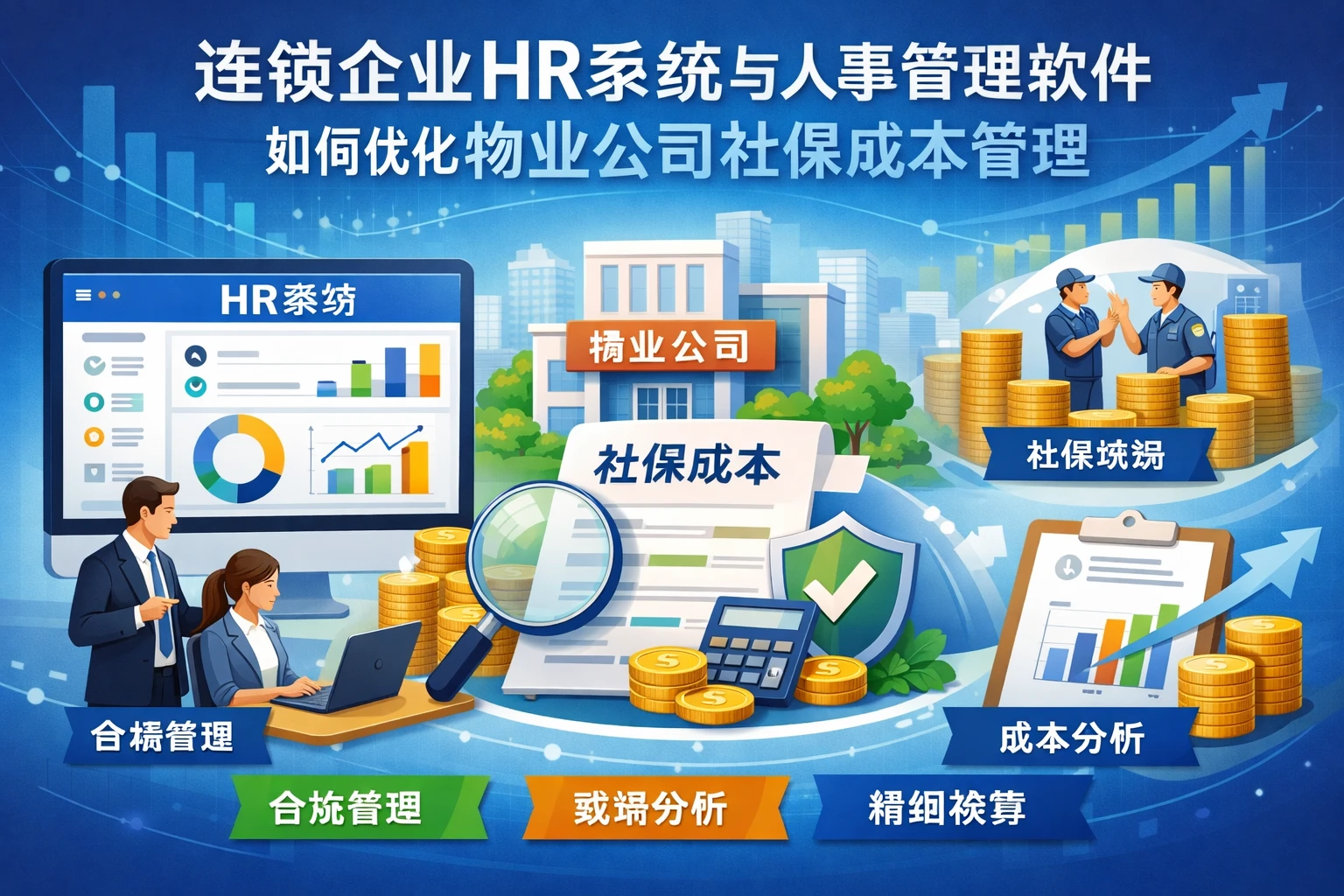 连锁企业HR系统与人事管理软件如何优化物业公司社保成本管理