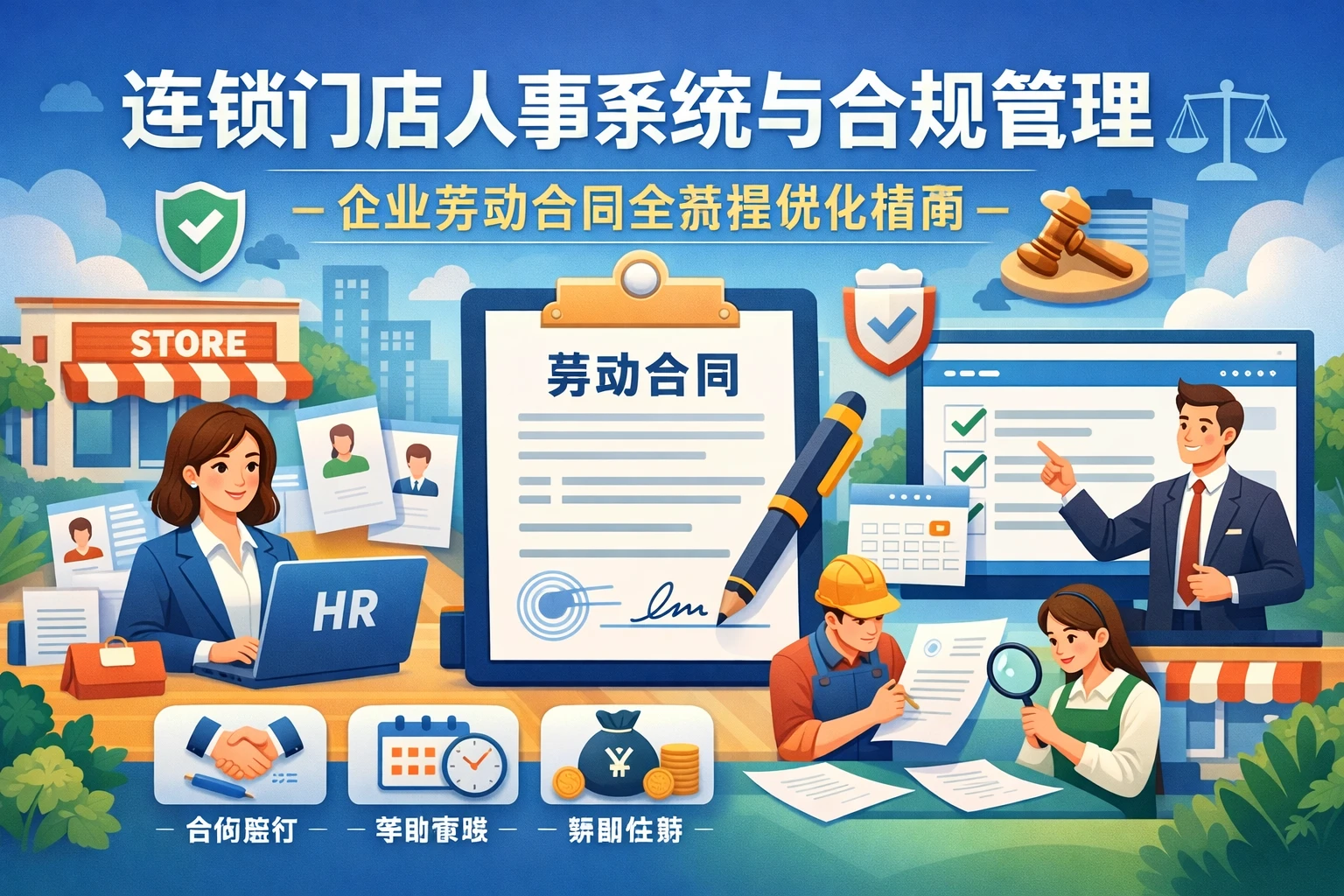 连锁门店人事系统与合规管理:企业劳动合同全流程优化指南