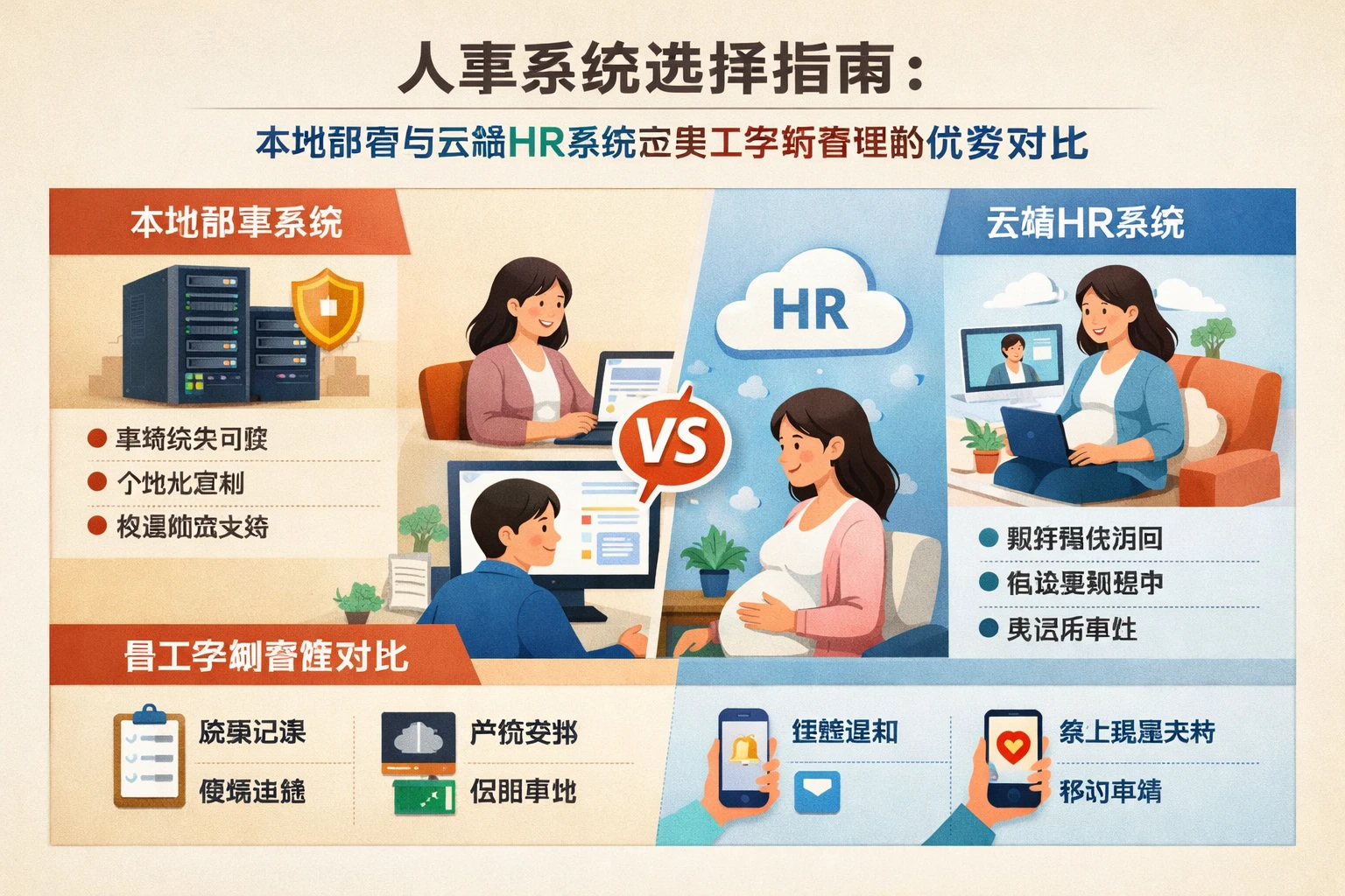 人事系统选择指南:本地部署与云端HR系统在员工孕期管理的优势对比