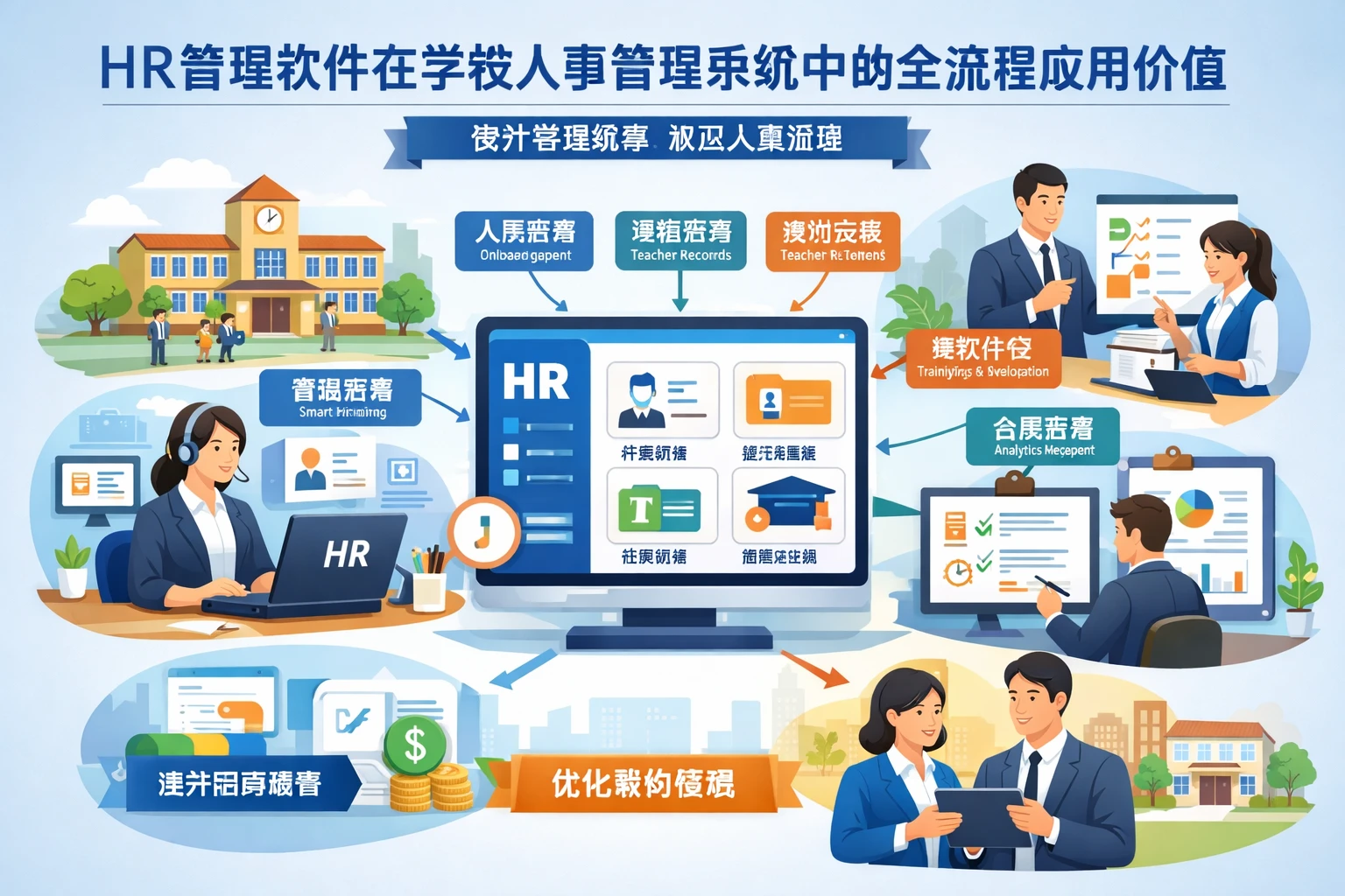 HR管理软件在学校人事管理系统中的全流程应用价值