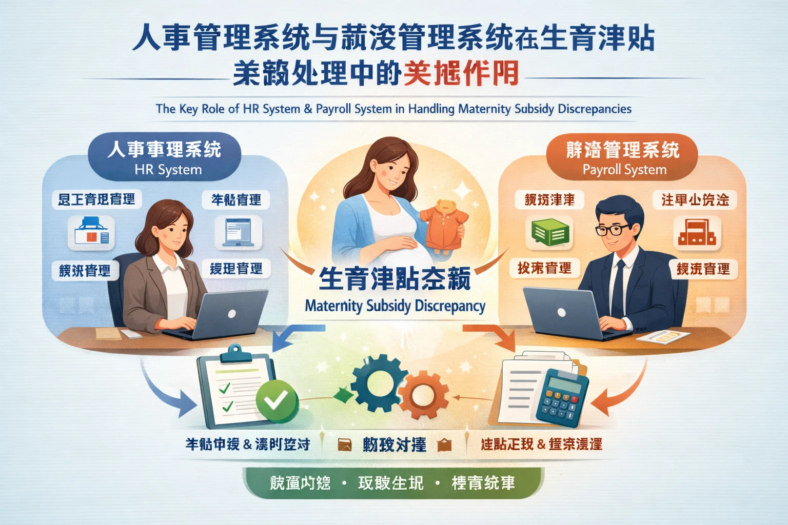 人事管理系统与薪资管理系统在生育津贴差额处理中的关键作用