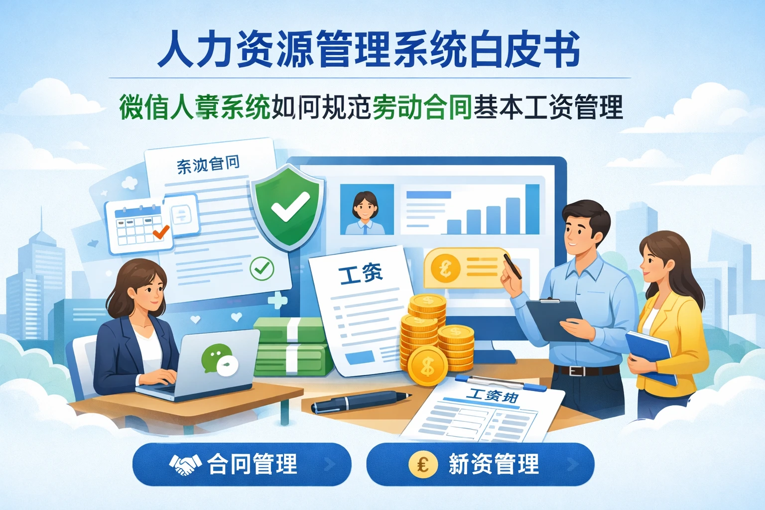 人力资源管理系统白皮书：微信人事系统如何规范劳动合同基本工资管理