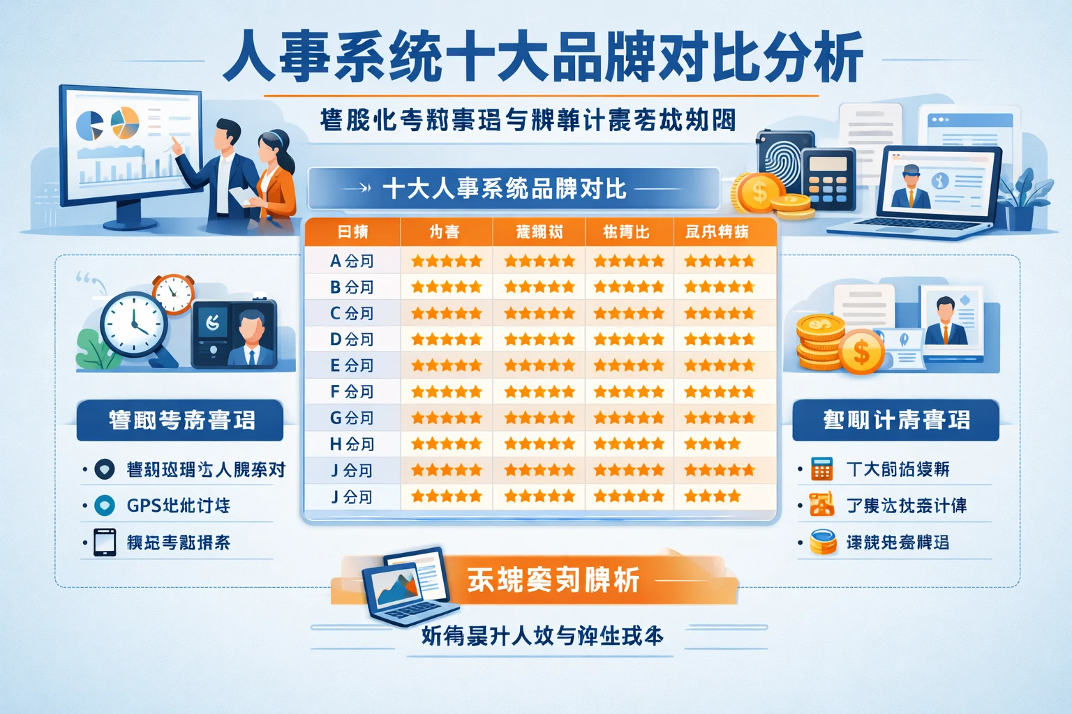 人事系统十大品牌对比分析:智能化考勤管理与薪酬计算实战指南