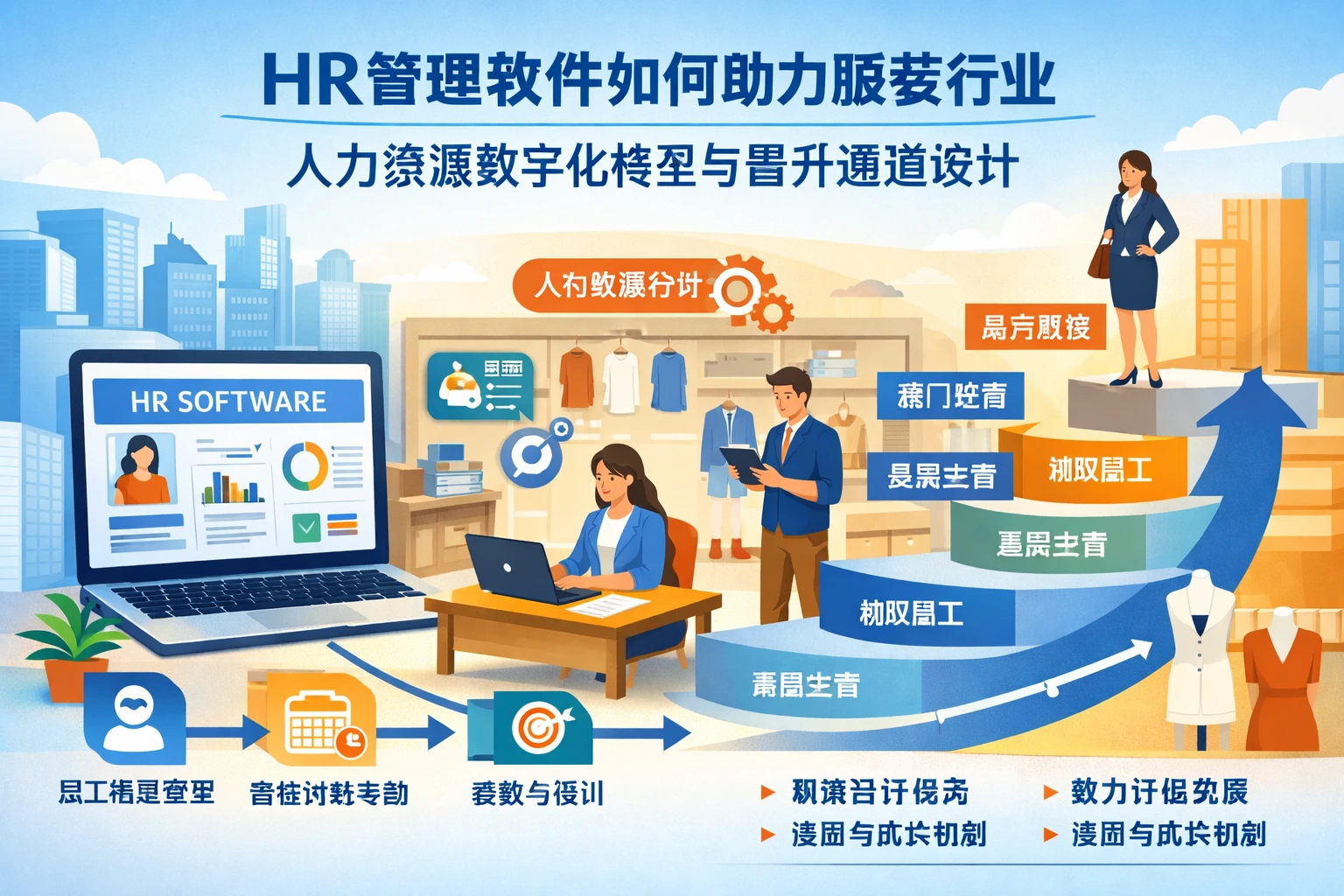 HR管理软件如何助力服装行业人力资源数字化转型与晋升通道设计